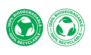 100% biodegradable and Recyclable logo